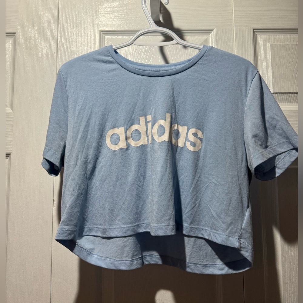 Adidas Cropped T-Shirt Blue